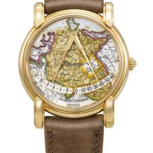 Vacheron Constantin . A VERY RARE AND AVANT-GARDE 18K GOLD LIMITED EDITION AUTOMATIC DOUBLE RETROGRADE WRISTWATCH WITH CLOISONNE ENAMEL DIAL DEPICTING GERMANY Replica