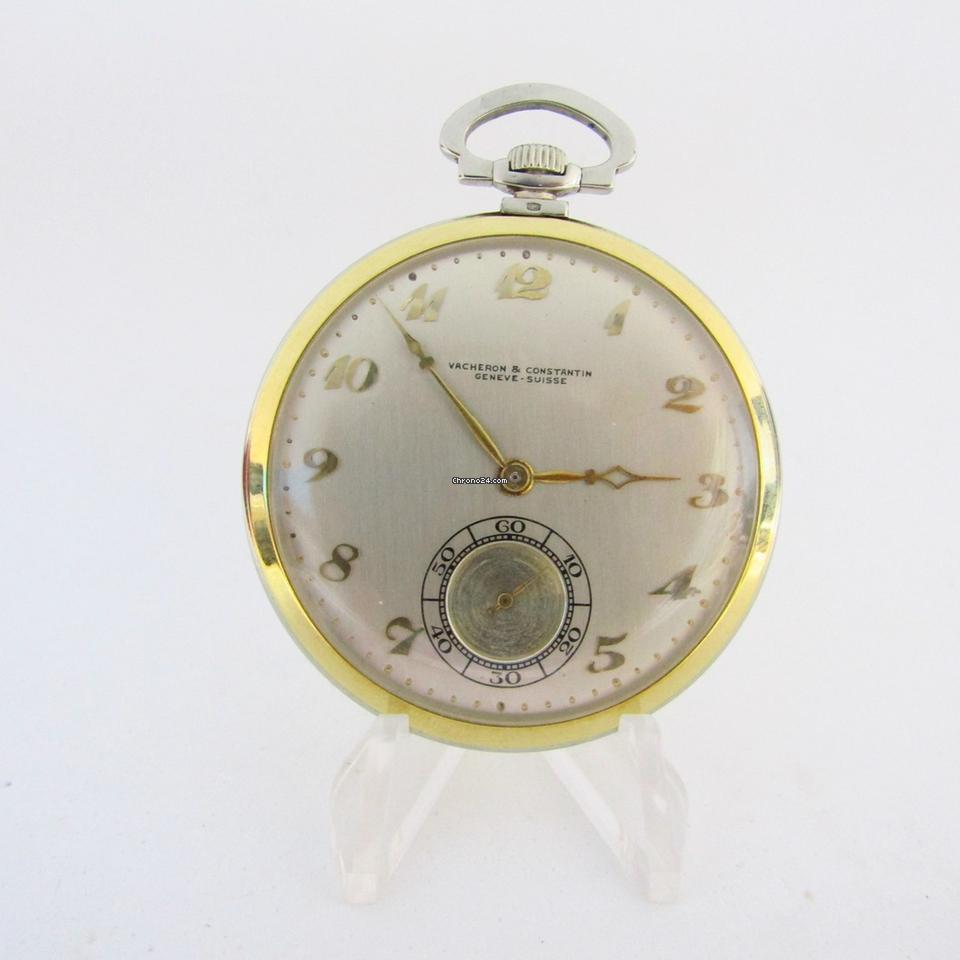 Vacheron Constantin . Reloj de Bolsillo Extraplano tipo Frac lepine y remontoir. Oro 18k y Platino. Suiza ca. 1930. Replica