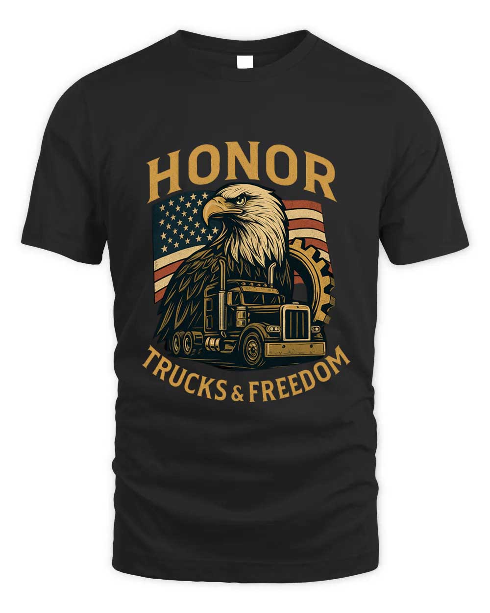 Honor Trucks & Freedom Black T-Shirt